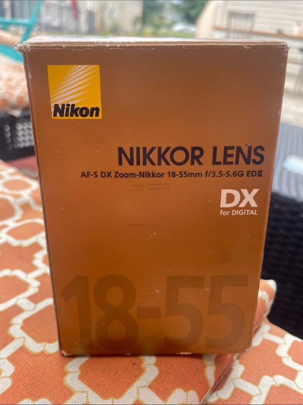 Nikon NIKKOR Lens Box in Brown and Yellow